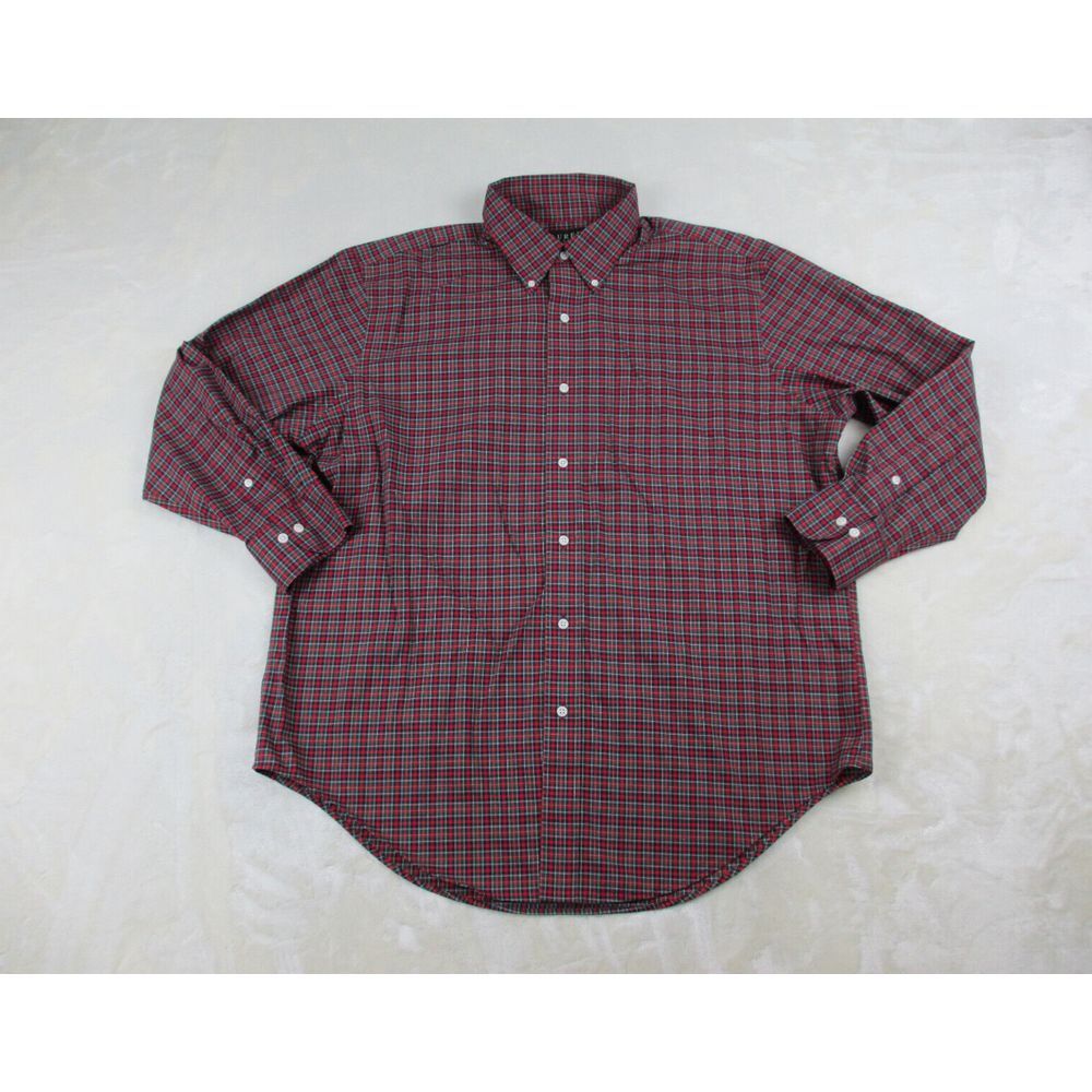 Lauren Ralph Lauren Shirt Mens Extra Large Red Plaid Classic Button Up Casual